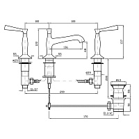 Zucchetti Bellagio Смеситель для раковины на 3 отв., цвет: хром ZB2425