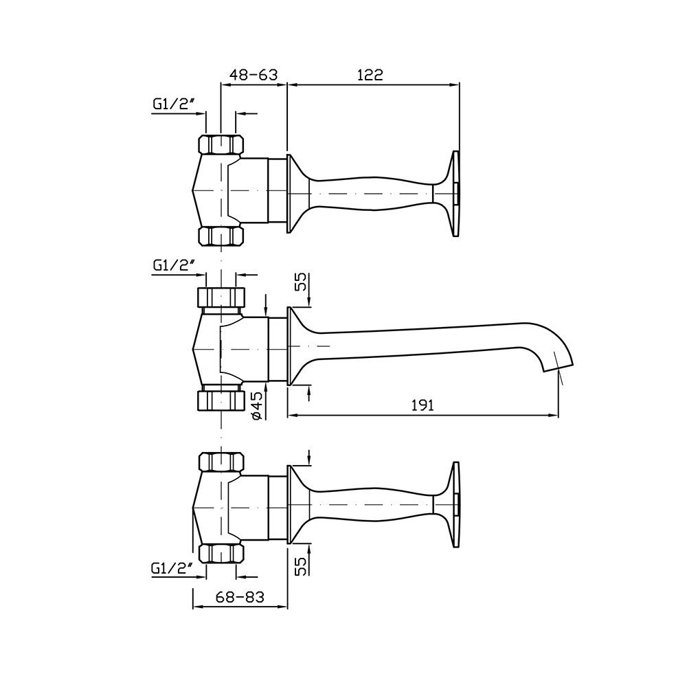 Zucchetti Bellagio Смеситель для раковины, на 3 отв., цвет: хром ZB1699