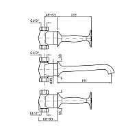 Zucchetti Bellagio Смеситель для раковины, на 3 отв., цвет: хром ZB1699