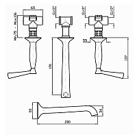 Zucchetti Bellagio Смеситель для раковины, на 3 отв., цвет: хром ZB2699