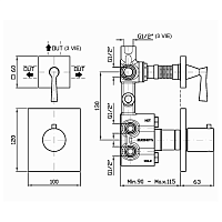 Zucchetti Bellagio Смеситель для душа встроенный, термостатический, цвет: хром ZB2646