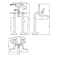Zucchetti Bellagio Смеситель для ванны, на 2 отв., цвет: хром ZB2247
