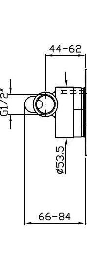 Zucchetti Внутренняя часть встраиваемого однорычажного смесителя для раковины R99618