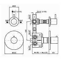 Zucchetti Closer Смеситель для душа встроенный, термостатический, цвет: хром ZP1646