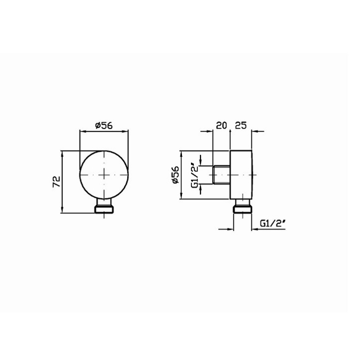 Zucchetti Delfi Душевое подключение, цвет: хром Z9380P