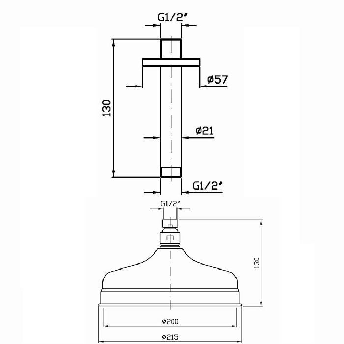 Zucchetti Delfi Верхний душ 21,5 см, цвет: хром Z94191
