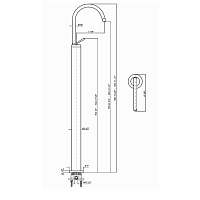 Zucchetti IsyStick Смеситель для раковины свободностоящий, однорычажный, цвет: хром ZP1630