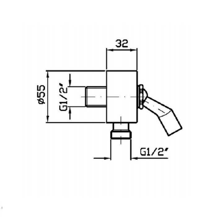 Zucchetti Jingle Душевое подключение, с держателем ручного душа, цвет: хром Z9397P