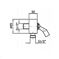 Zucchetti Jingle Душевое подключение, с держателем ручного душа, цвет: хром Z9397P