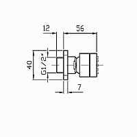 Zucchetti Jingle Форсунка для душа, боковая, цвет: хром Z92899