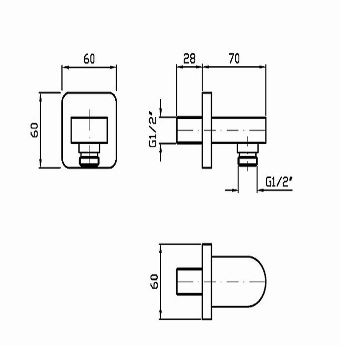 Zucchetti Jingle Душевое подключение, цвет: хром Z93805