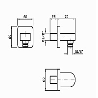 Zucchetti Jingle Душевое подключение, цвет: хром Z93805