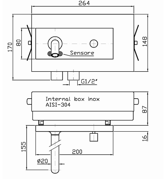 Zucchetti Внутренняя часть встраиваемого смесителя для раковины R99688