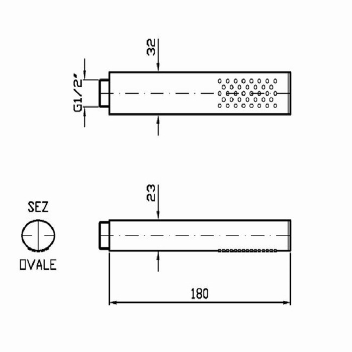 Zucchetti Nude Ручной душ, цвет: хром Z94212