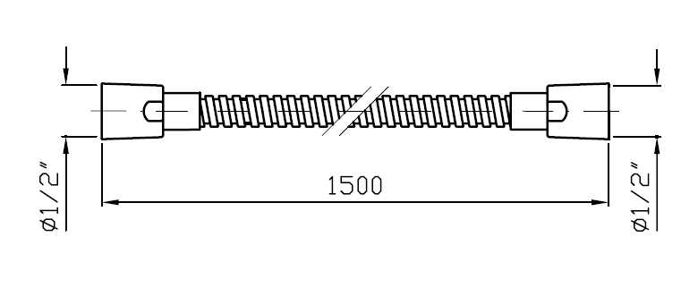 Zucchetti Душевой шланг 150 см, цвет: хром Z93867