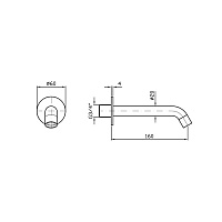 Zucchetti Pan Излив настенный, 16 см, цвет: хром Z92183