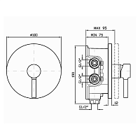 Zucchetti Pan Смеситель для душа встроенный, однорычажный, цвет: хром ZP6090