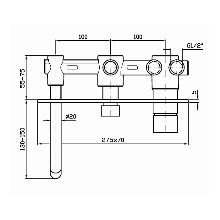 Zucchetti Pan Смеситель для ванны и душа встроенный, однорычажный, цвет: хром ZP6640