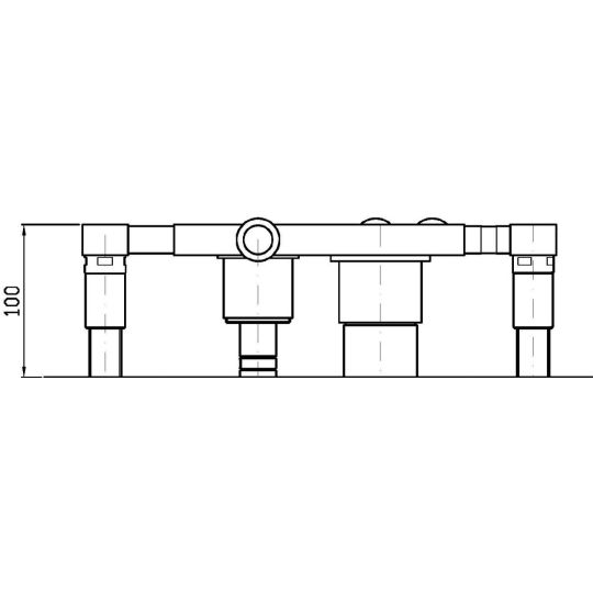 Zucchetti Внутренняя часть встраиваемого смесителя для ванны и душа R99696