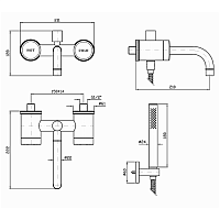 Zucchetti Savoir Смеситель для ванны и душа, с дивертором, цвет: хром ZSA226.CC