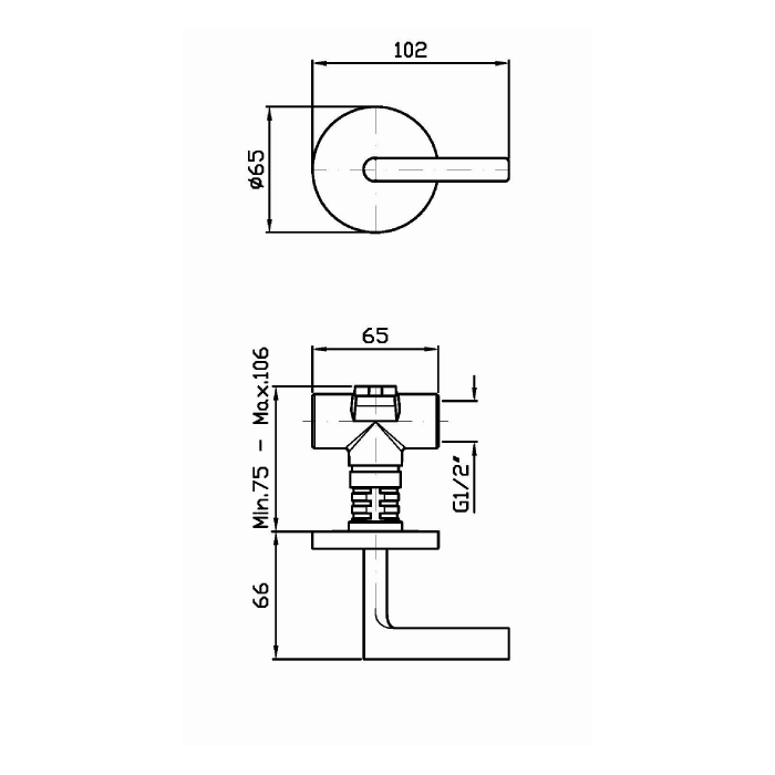 Zucchetti Simply Beautiful Запорный вентиль, цвет: хром ZSB5729