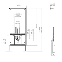 ArtCeram Инсталляция для подвесного биде 50x18 см 700.102