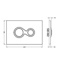 ArtCeram Monet Кнопка смыва для унитаза, пластик, цвет: chrome 701.000.71