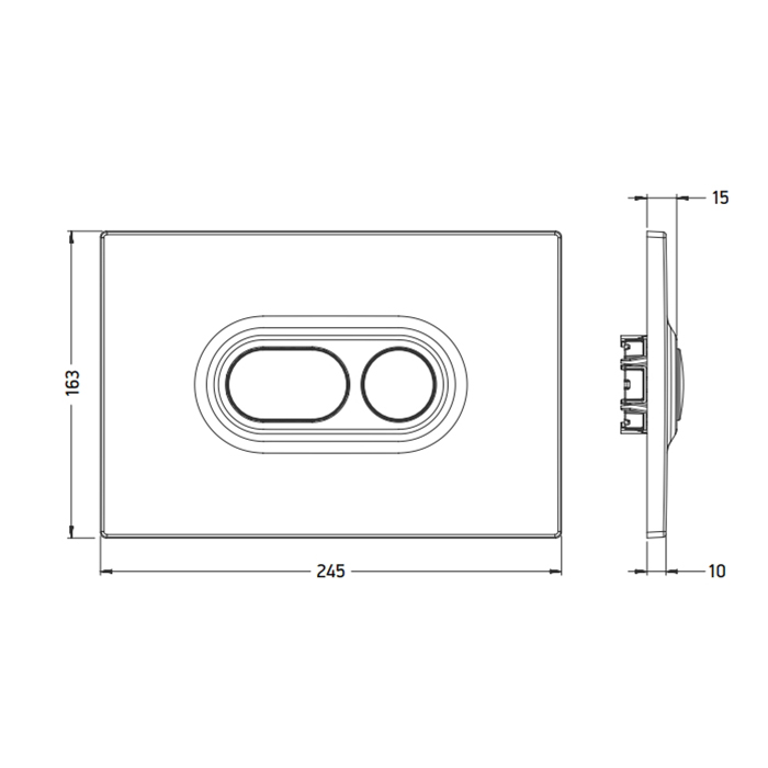 ArtCeram Atelier Кнопка смыва для унитаза, пластик, цвет: matt black 702.000.17