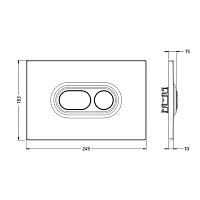 ArtCeram Atelier Кнопка смыва для унитаза, пластик, цвет: matt black 702.000.17