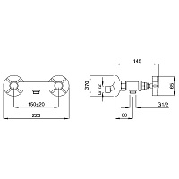 Смеситель Migliore Princeton для душа 19368