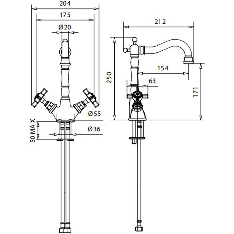 Смеситель Migliore Princeton для раковины 19388