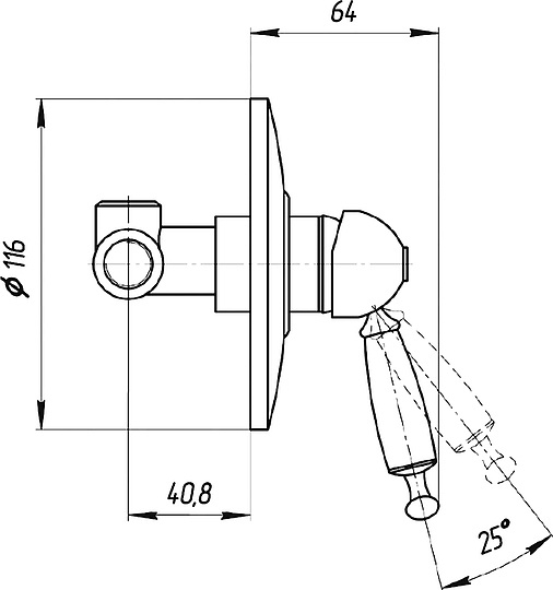 Смеситель Migliore Oxford для душа с внутренней частью 19160