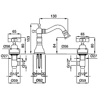 Смеситель Migliore Princeton для биде 19364