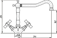 Смеситель Migliore Princeton для кухонной мойки 18268