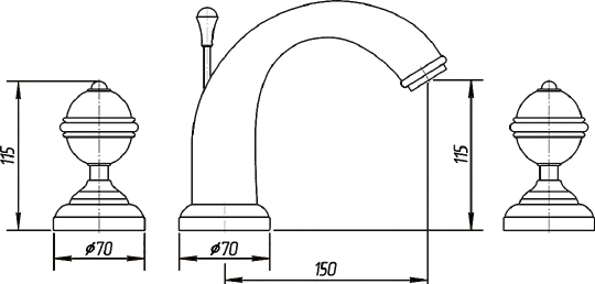 Смеситель Migliore Cristalia Swarovski для раковины 18588