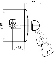 Смеситель Migliore Oxford для душа с внутренней частью 19205