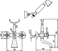 Смеситель Migliore Lady для ванны с душем 18835