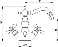 Смеситель Migliore Princeton Plus для биде ML.PRP-8044.CR
