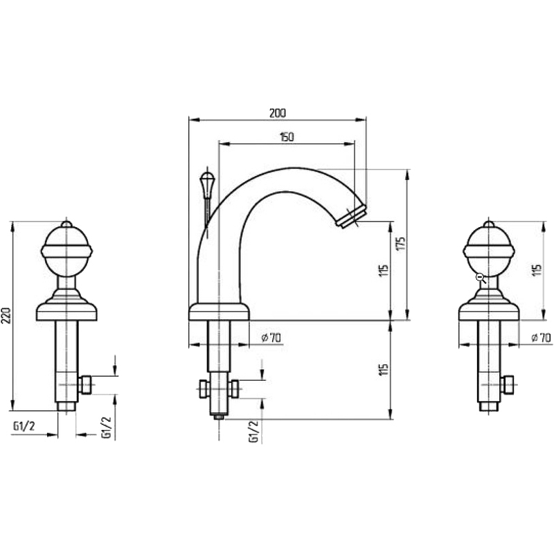 Смеситель Migliore Cristalia Swarovski для раковины 18583