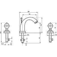 Смеситель Migliore Cristalia Swarovski для раковины 18583