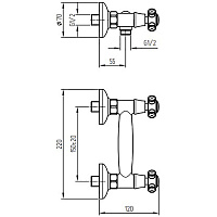 Смеситель Migliore Prestige для душа 26902