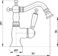 Смеситель Migliore Oxford для биде 19151