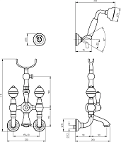 Смеситель Migliore Cristalia Swarovski для ванны с душем 27181