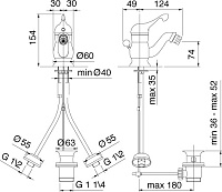 Treemme Piccadilly Смеситель для биде, цвет: золото 2120.DD.PL