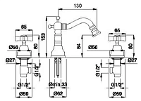 Смеситель Migliore Princeton для биде 19382