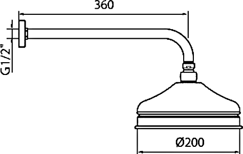 Webert Karenina Верхний душ 46х20хh20,7 см, цвет: бронза AC0014065