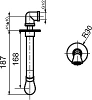 Webert Opera Излив для ванны 18,7х3хh3 см, цвет: графит AC0983985