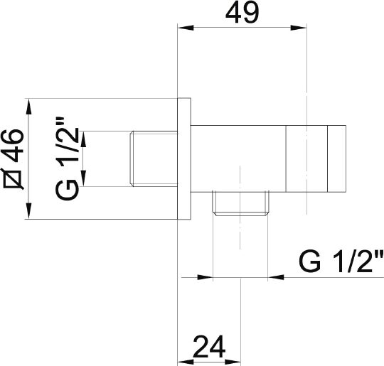 Webert Comfort Шланговое подключение 5х5хh60 см, цвет: хром AC0354015
