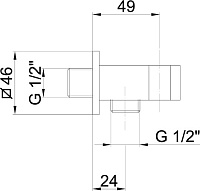 Webert Comfort Шланговое подключение 5х5хh60 см, цвет: хром AC0354015