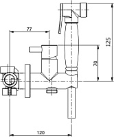 Гигиенический душ Webert Elio  со смесителем, хром EL870303015PVC